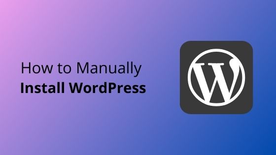 manually install wordpress