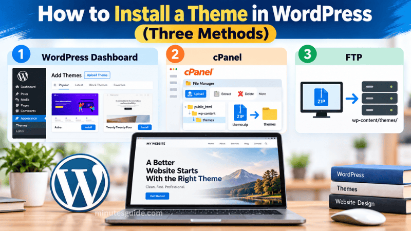How to Install Theme in WordPress (Three Methods)