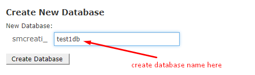 create new database