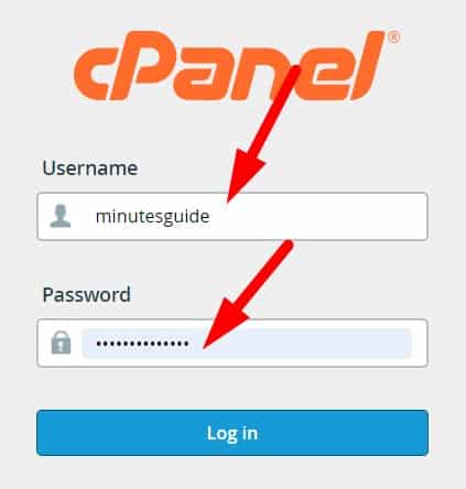 how to login cpanel