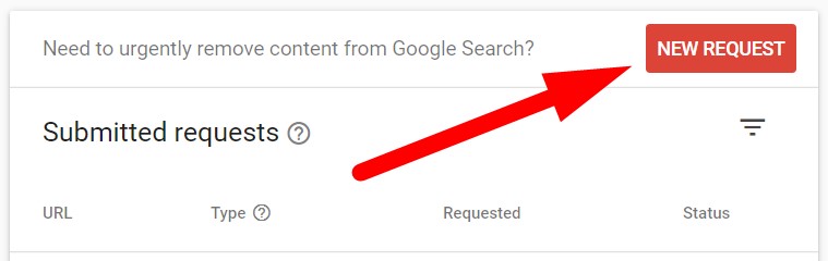 remove content from google