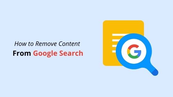 remove content from google